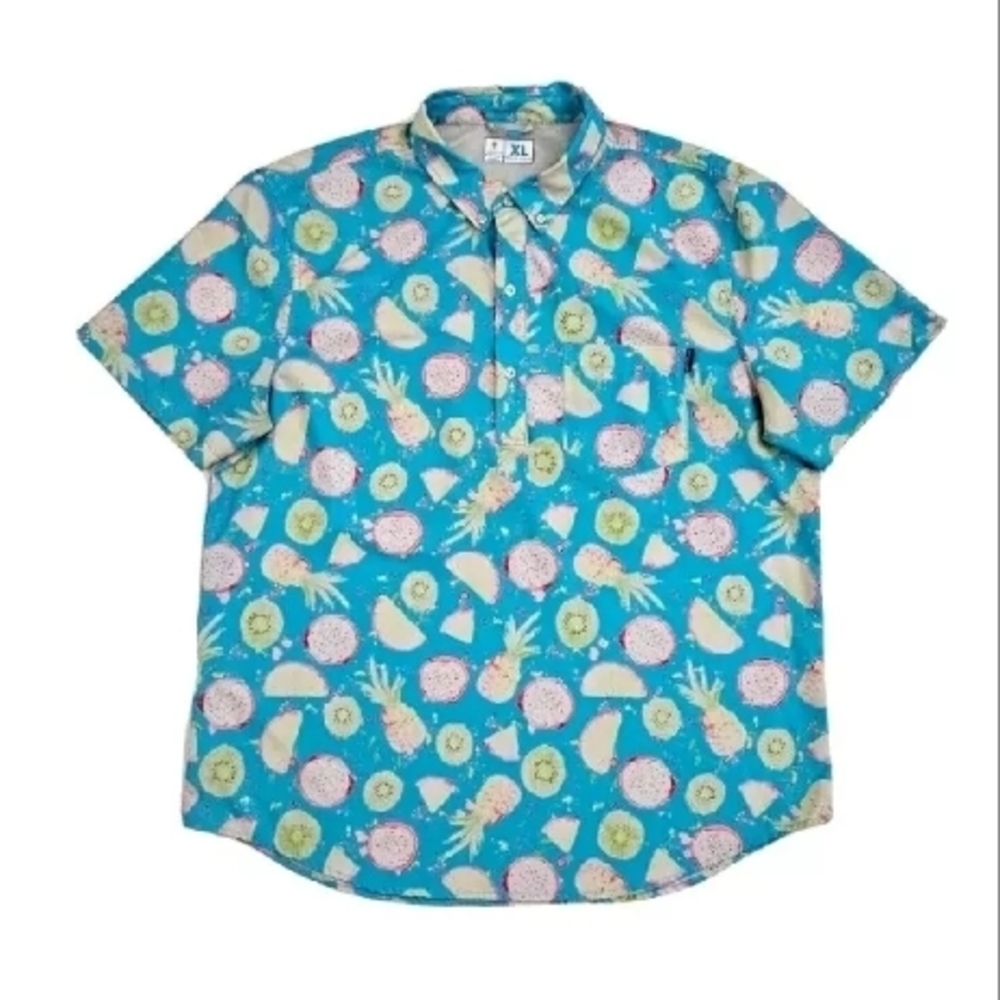 Chubbies Fruit Tropical Hawaiian Print Button Up Shirt Men Size XL
